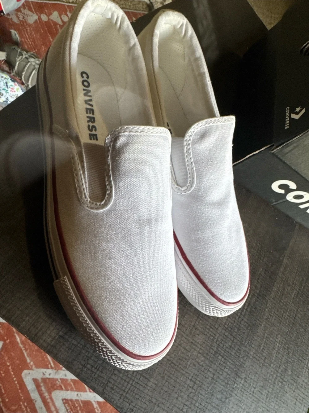 Converse CTAS Double Gore Slip Men/Women Slip On White 167940F M8- W9.5 In Box